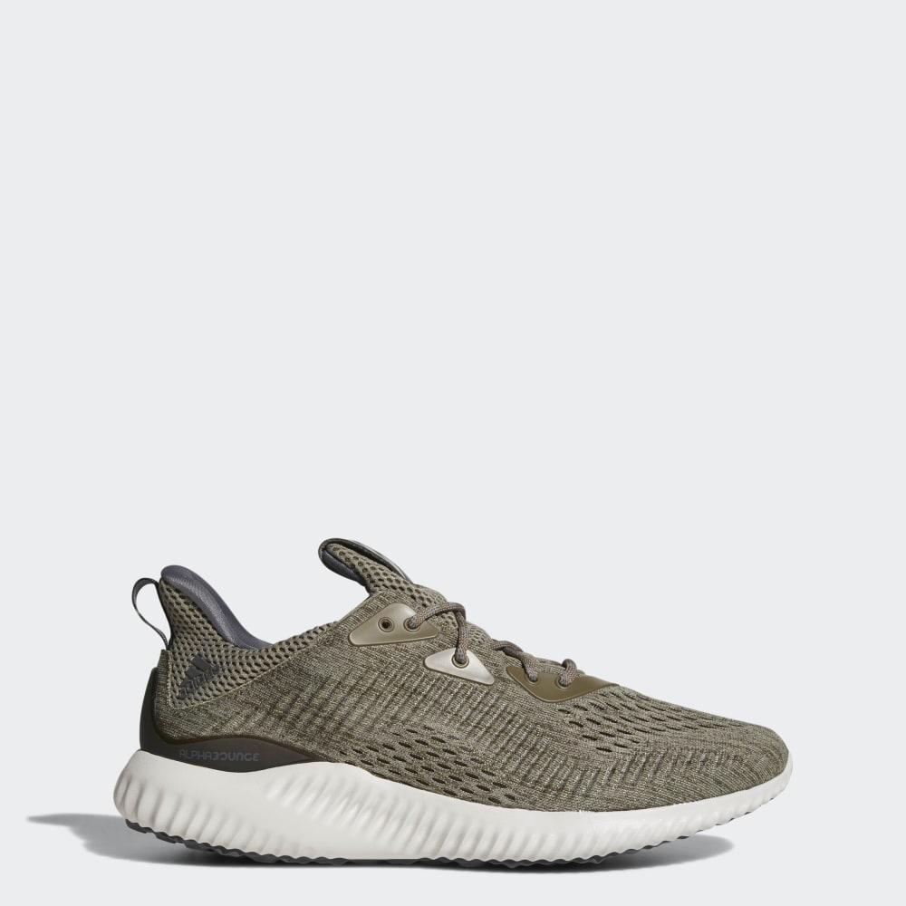 Adidas Men's Alphabounce EM Running Shoes Olive/Grey Ireland BW1203